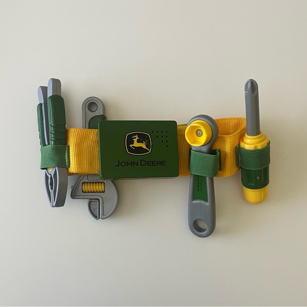 John Deere Green and Yellow Kids Tool Belt with Toy Tools 🚜 ⚒️